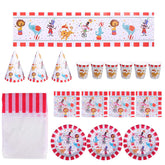 NUOBESTY 30PCS circus table decorations circus birthday decorations birthday party supplies party tableware supplies circus party decorations circus party supplies dining table party hat